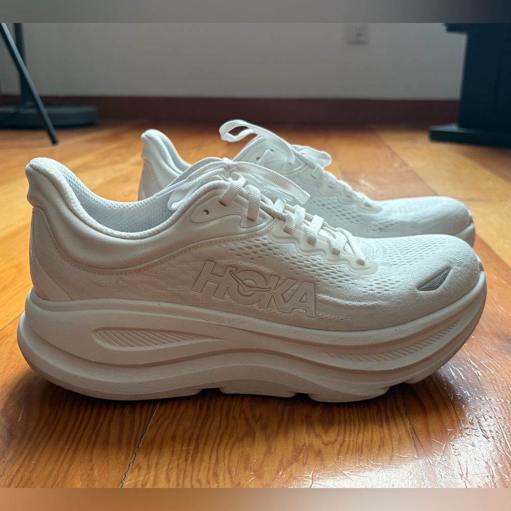 Hoka Bondi 9 Women's White Running Shoe
